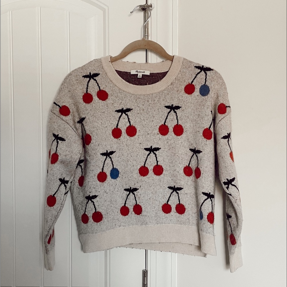 Madewell cherry sweater